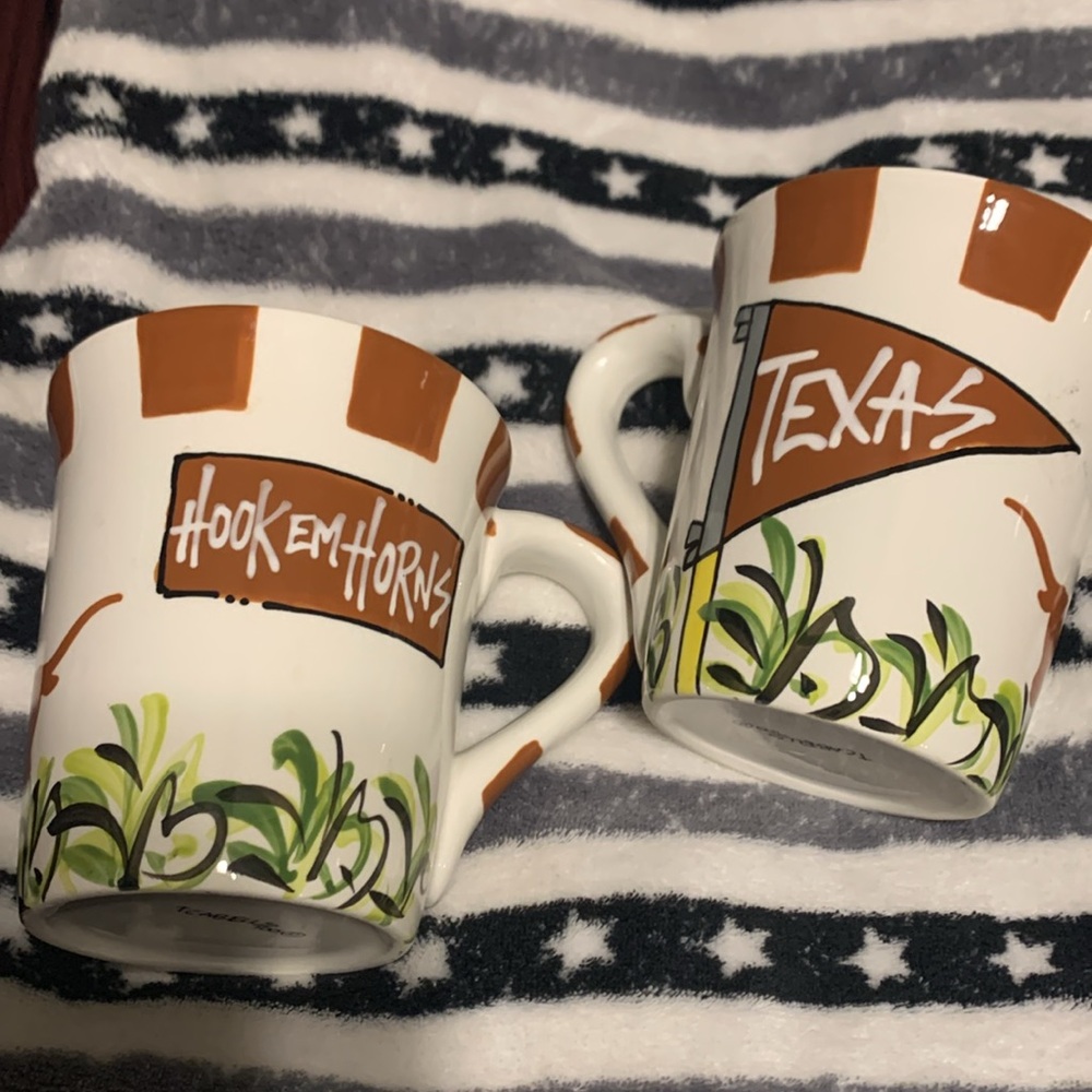 Texas Longhorns Ceramic Mug Set - Brown and White (2 mugs) - Picture 3 of 4